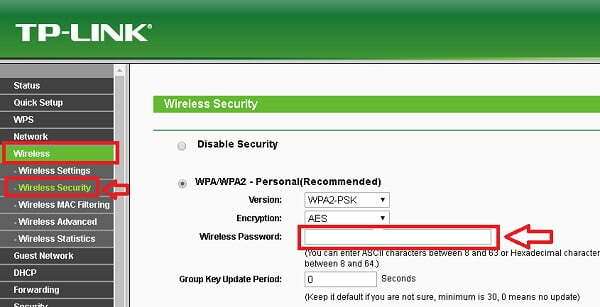 cara mengganti password wifi tp link